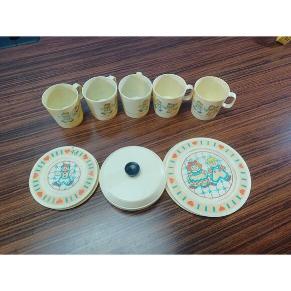 1980's Chilton Globe Kids Toys Cups Saucers Boy And Girl Design - Picture 10 of 10